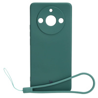 Etui Bizon Case Silicone Sq do Realme 11 Pro / 11 Pro+, ciemnozielone