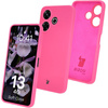 Silikonowe etui Bizon Soft Case do Xiaomi Redmi 13 4G, neonowo-różowe