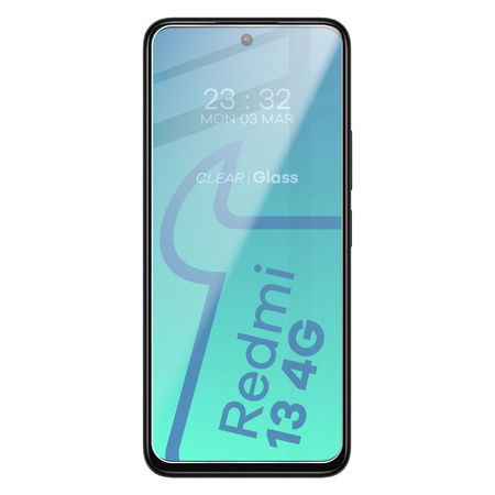 Etui + 2x szkło Bizon Case Clear Pack do Xiaomi Redmi 13 4G, przezroczyste