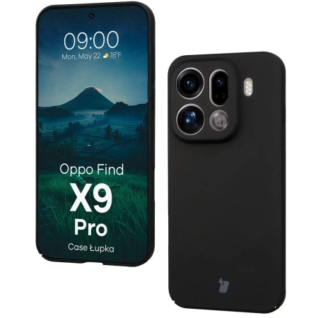 Etui Bizon Case Łupka do Oppo Find X9 Pro, czarne