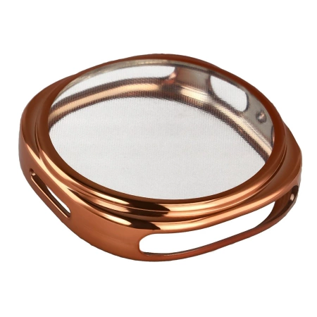 Etui z osłoną ekranu Bizon Case Watch Felipe do Galaxy Watch 8 44 mm, różowozłote