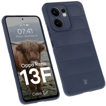 Pancerne etui Bizon Case Tur do Oppo Reno13 F, granatowe