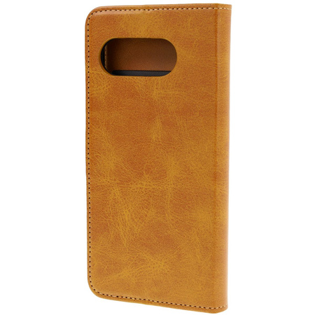 Etui z klapką Bizon Case Pocket do Google Pixel 9a, brązowe