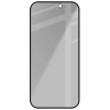 Prywatyzujące szkło hartowane Bizon Glass Edge Shadow do iPhone 16 Pro, przyciemniane z czarną ramką