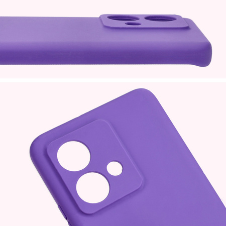 Silikonowe etui Bizon Soft Case do Motorola Edge 40 Neo, głęboki fiolet