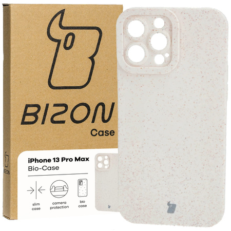 Ekologiczne etui Bizon Bio-Case do iPhone 13 Pro Max, ecru