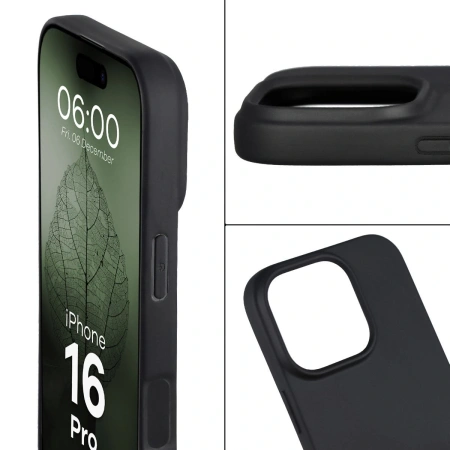 Etui z recyklingu Bizon Case ReLeaf do iPhone 16 Pro, czarne