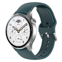 Pasek Bizon Strap Watch Silicone Pro do Xiaomi Watch S1 Pro, szmaragdowy
