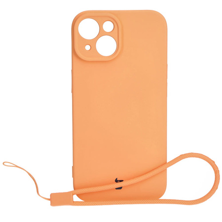 Etui Bizon Case Silicone do iPhone 15, pomarańczowe