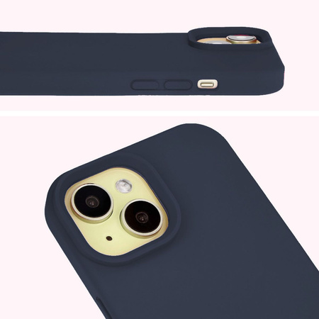 Etui silikonowe Bizon Soft Case do iPhone 15, ciemnoniebieskie