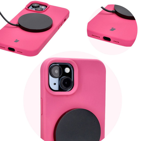 Etui silikonowe Bizon Soft Case do iPhone 15 Plus, fuksja