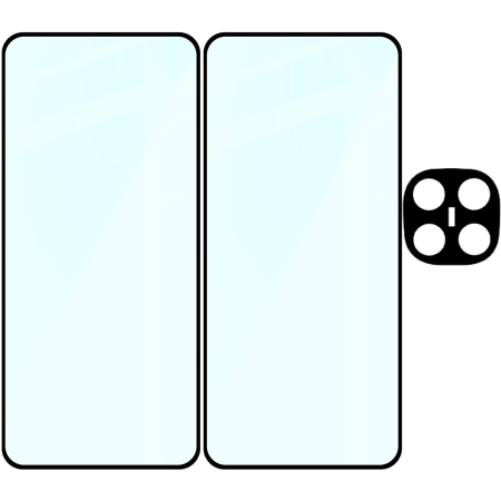 2x Szkło + szybka na aparat Bizon Edge 2 3D Pack do Xiaomi Redmi Note 14 Pro Plus 5G