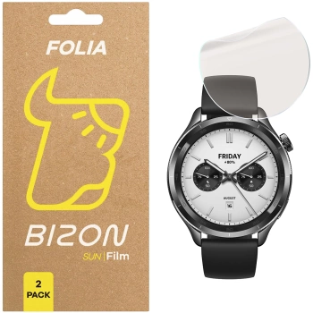 Folia matowa Bizon Glass Watch Film Sun Duo do Xiaomi Watch S4, 2 sztuki