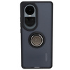 Etui z uchwytem na palec Bizon Case Hybrid Ring do Oppo Reno10 / 10 Pro, przydymione z czarną ramką