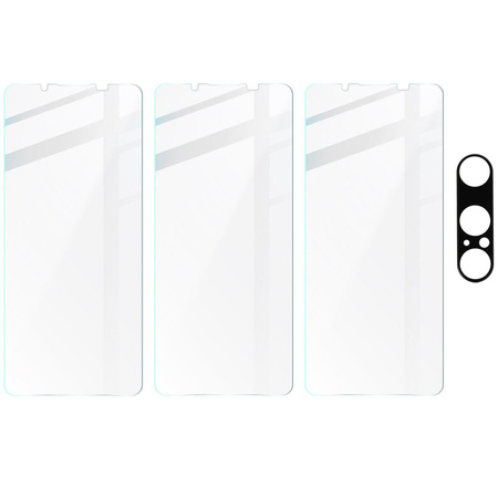 3x Szkło + szybka na aparat BIZON Clear 2 Pack do Sony Xperia 1 VI
