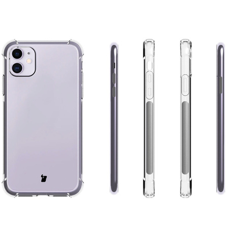 Etui + 2x szkło + obiektyw Bizon Case Clear Pack do iPhone 11, przezroczyste