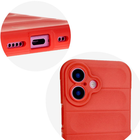 Pancerne etui Bizon Case Tur do iPhone 16 Plus, czerwone