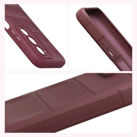 Pancerne etui Bizon Case Tur do Xiaomi Redmi 15 4G / 5G, burgundowe