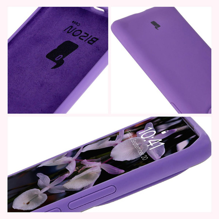 Silikonowe etui Bizon Soft Case do Honor 200 Pro, fioletowe