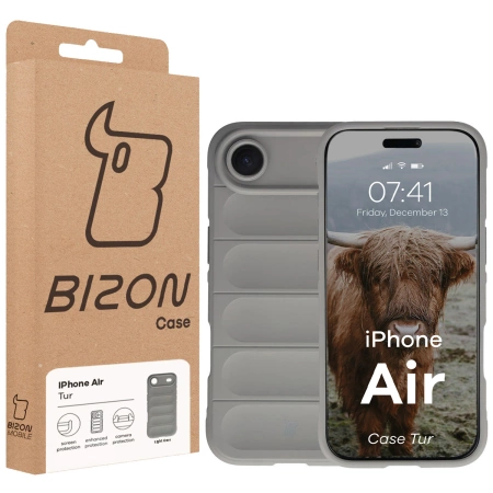Pancerne etui Bizon Case Tur do iPhone Air, jasnoszare