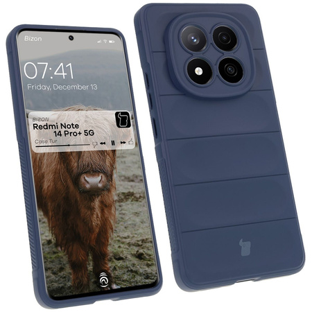 Pancerne etui Bizon Case Tur do Xiaomi Redmi Note 14 Pro Plus 5G, granatowe