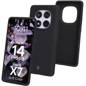 Silikonowe etui Bizon Soft Case do Xiaomi Redmi Note 14 Pro 5G / Poco X7, czarne