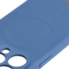 Etui silikonowe z pierścieniem magnetycznym Bizon Case Silicone Magnetic do iPhone 15 Pro, granatowe