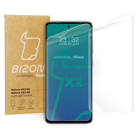 Folia hydrożelowa na ekran Bizon Glass Hydrogel, Galaxy A52s 5G, A52 4G/5G, 2 sztuki