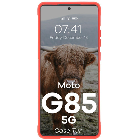 Pancerne etui Bizon Case Tur do Motorola Moto G85 5G, czerwone