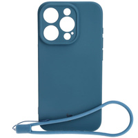 Etui Bizon Case Silicone do Apple iPhone 15 Pro, granatowe
