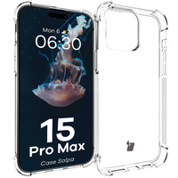 Elastyczne etui Bizon Case Salpa do iPhone 15 Pro Max, przezroczyste