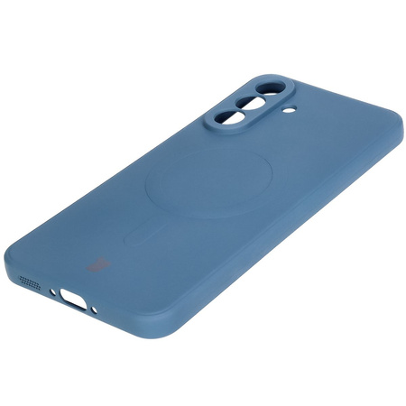 Silikonowe etui z pierścieniem magnetycznym Bizon Case Silicone Magnetic Sq do Galaxy A56 5G, granatowe