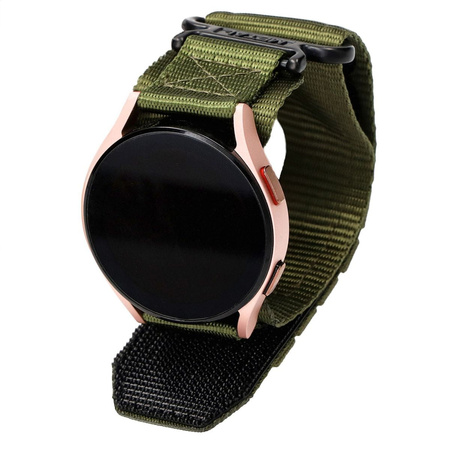 Sportowy pasek do zegarka Bizon Strap Watch Adventure do Galaxy Watch 20mm, khaki