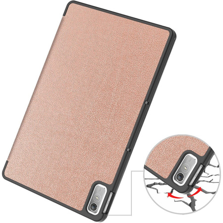 Etui Bizon Case Tab Croc do Lenovo Tab P11 Gen 2 / Xiaoxin Pad Plus 2023, różowozłote