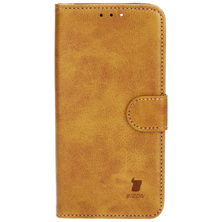 Etui z klapką Bizon Case Pocket do iPhone 15, brązowe