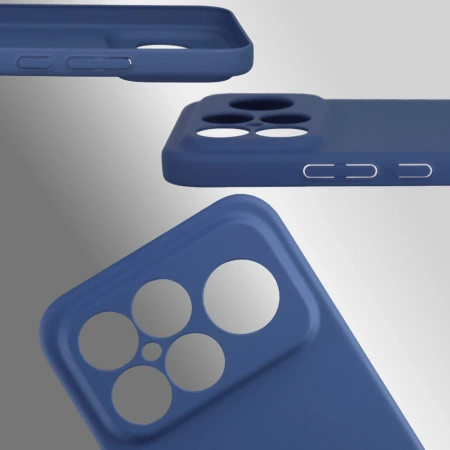 Etui Bizon Case Łupka do Xiaomi POCO F8 Ultra, niebieskie