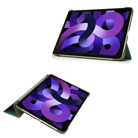 Etui Bizon Case Tab Croc do Apple iPad Air 6 10.9" 2024 / iPad Air 5 10.9 2022 / Air 4 10.9 2020, ciemnozielone