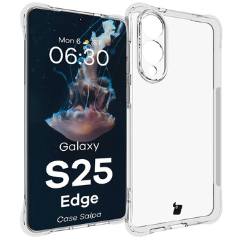 Elastyczne etui Bizon Case Salpa do Galaxy S25 Edge, przezroczyste