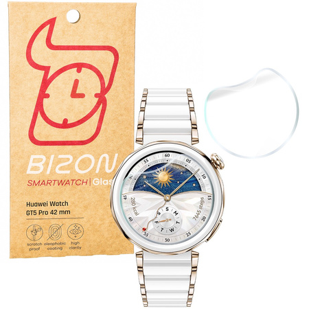 Folia hydrożelowa na ekran Bizon Glass Watch Hydrogel Duo do Huawei Watch GT 5 Pro 42 mm, 2 sztuki