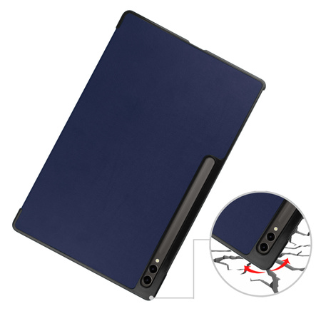 Etui Bizon Case Tab Croc do Galaxy Tab S10 Ultra / S9 Ultra, granatowe