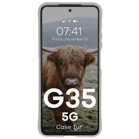 Pancerne etui Bizon Case Tur do Motorola Moto G35 5G, jasnoszare