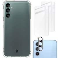 Etui + 2x szkło + obiektyw Bizon Case Clear Pack do Galaxy A24, przezroczyste