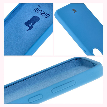Silikonowe etui Bizon Soft Case do Galaxy S25, ciemnoniebieskie