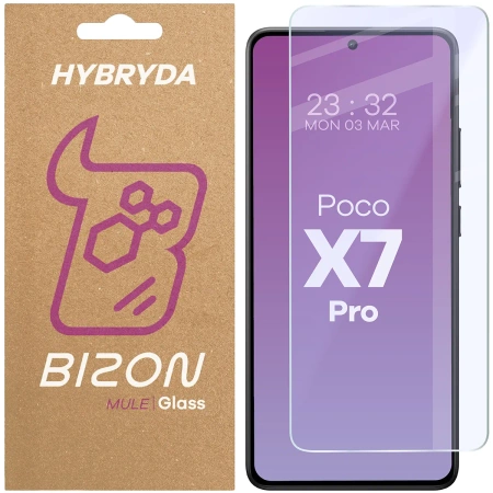 Elastyczne szkło hybrydowe Bizon Glass Mule do iPhone 16 Plus