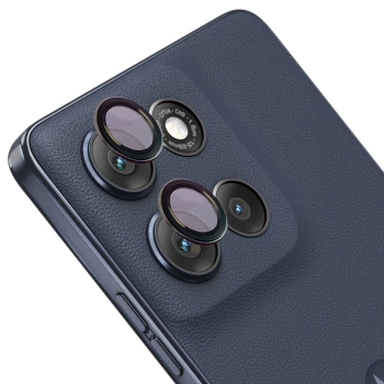 Szkło na aparat Bizon Glass Snap Lens do Motorola Moto G86 5G / G86 Power 5G, 1 zestaw, czarna ramka