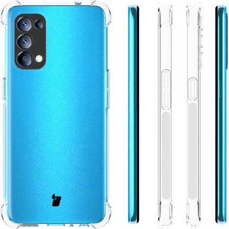 Etui + 2x szkło Bizon Case Clear Pack do Oppo Reno 5 5G, przezroczyste