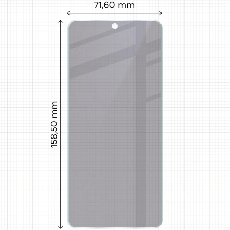 Prywatyzujące szkło hybrydowe Bizon Glass Mule Shadow do Xiaomi Poco M7 Pro 5G, matowe