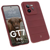 Pancerne etui Bizon Case Tur do Realme GT 7 Pro, burgundowe