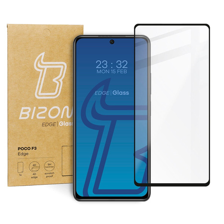 Szkło hartowane Bizon Glass Edge do Xiaomi Poco F3, czarne