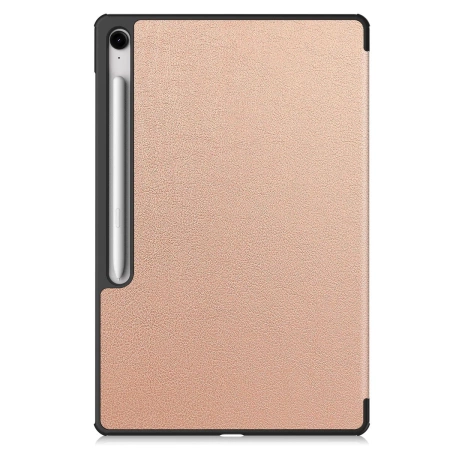 Etui z klapką Bizon Case Tab Croc do Galaxy Tab S10 FE Plus, różowozłote